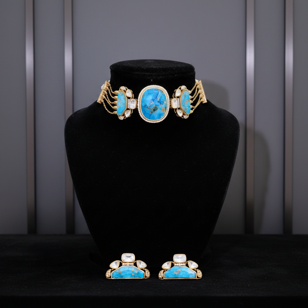 Opal Choker Set Professional Setting