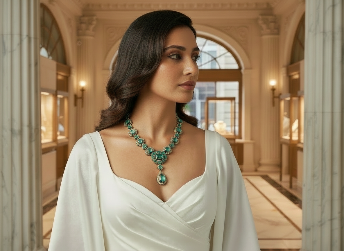 Turquoise and Polki Diamond Set with Round Stud Earrings