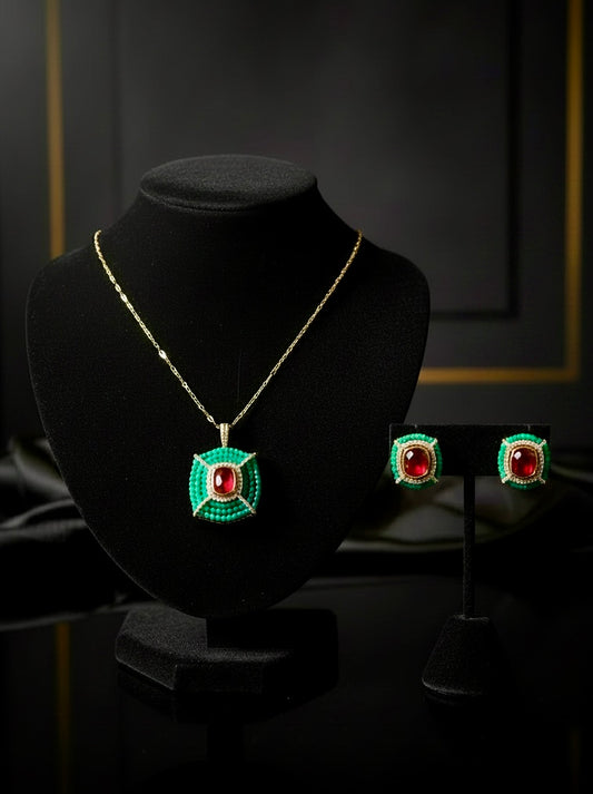 Heliconia Pendant Set