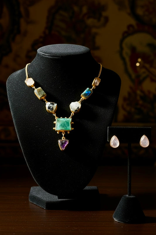 Amethyst Fern Necklace Set