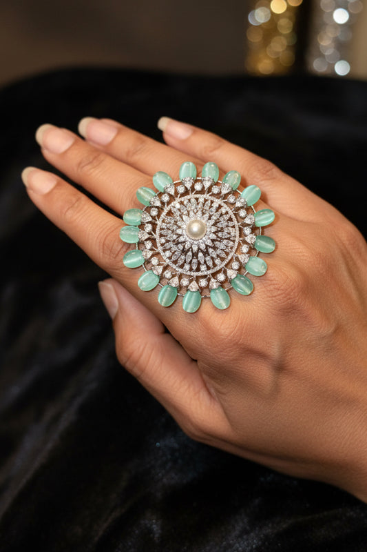 Celestial Bloom Statement Ring