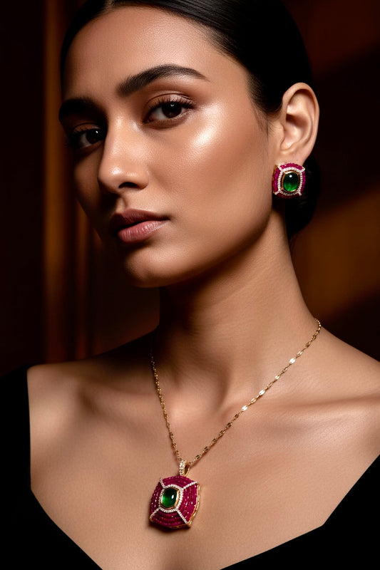 Heliconia Pendant Set