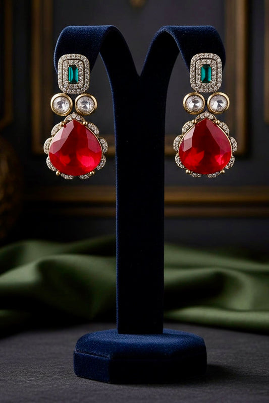 Crimson Bloom Earrings