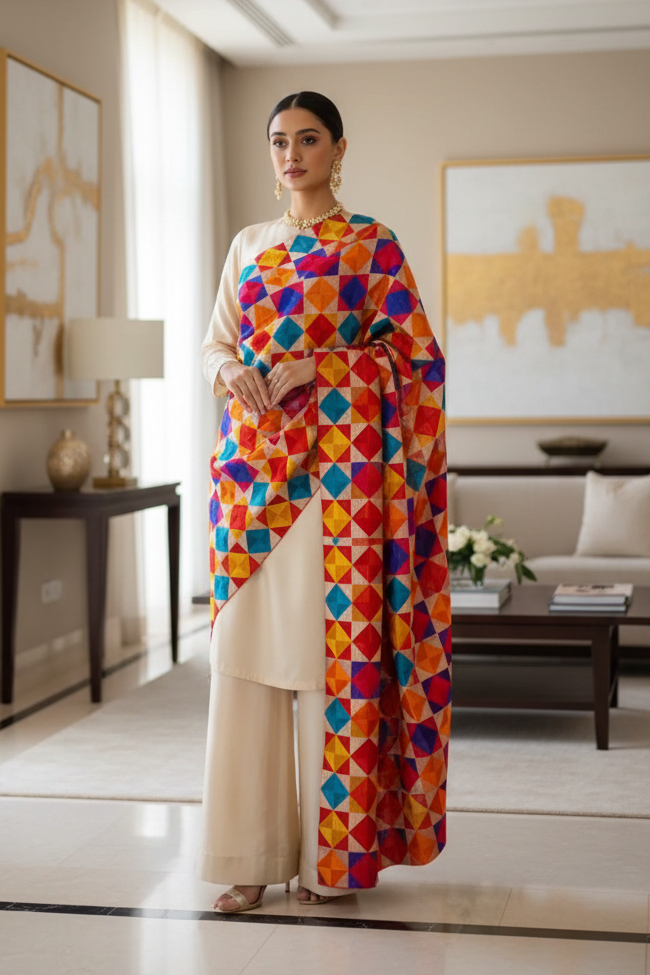 Sunshine Phulkari Dupatta
