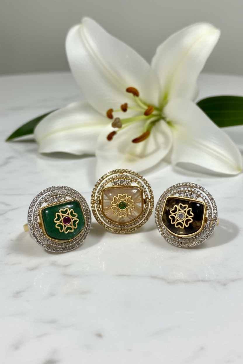 All three rings with lily