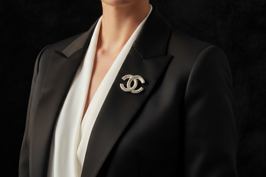 Chanel CC Crystal Brooch