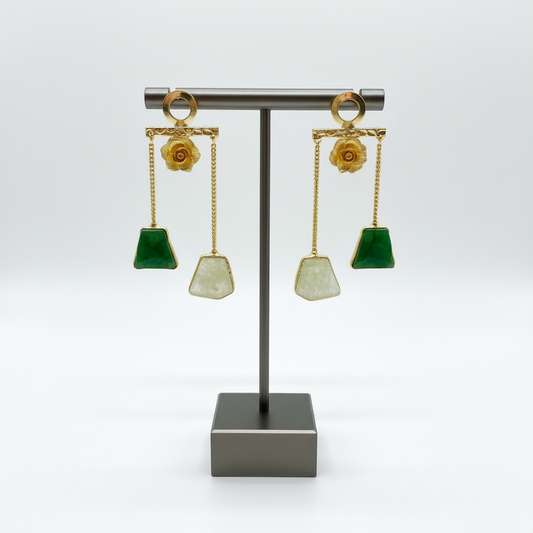 Earrings on sleek jewelry holder