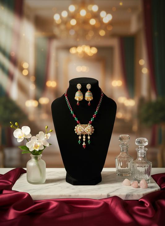 Multicolor Beaded Set on Mannequin