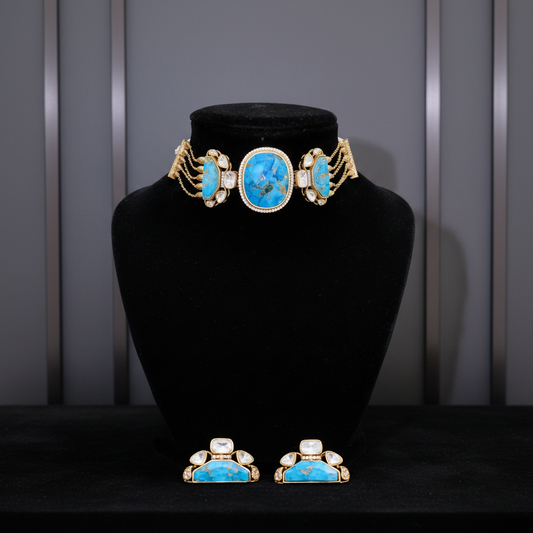 Opal Choker Set Professional Setting