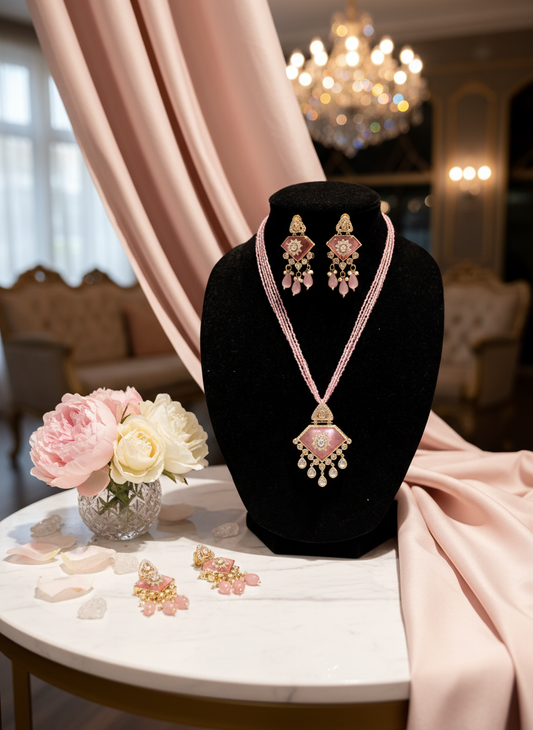 Pink Chandelier Set on Mannequin